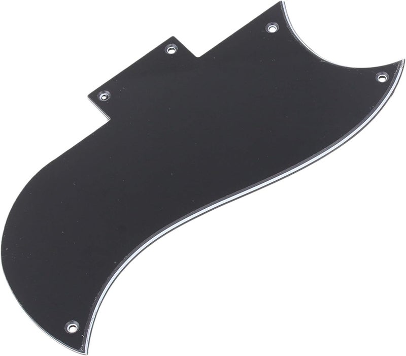 Homeswitch logyues Guitar Pickguard Three-layer Black Plastic Pickguard Replacement for SG Guitar High-pressure Easy to Install and Replace - Image 3